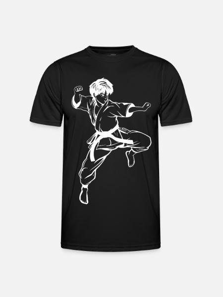Karate Boy Sketch - Men's Functional T-Shirt - black