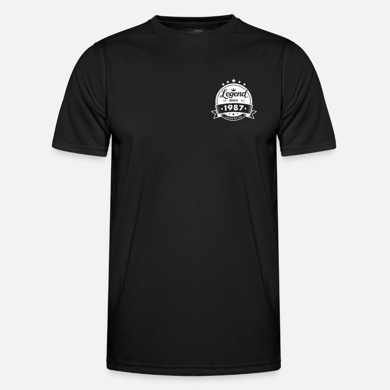 Legend since 1987, white - Men's Functional T-Shirt - black