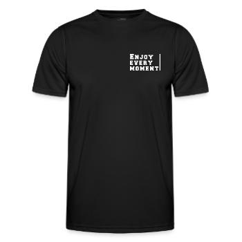 enjoy every moment - T-shirt sport Homme - noir - Devant - AI Model Male 178 dark (178cm)