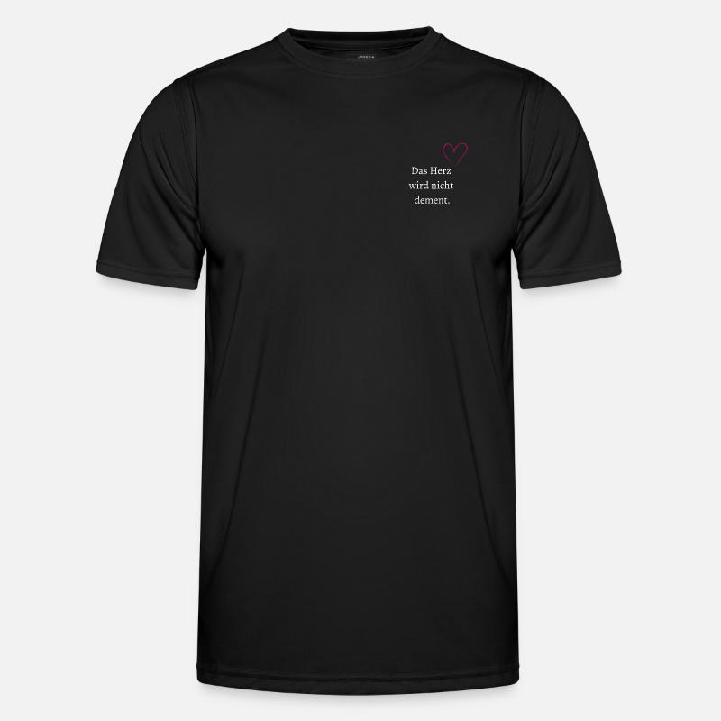 Das Herz wird nicht dement. - Männer Funktions-T-Shirt - Schwarz