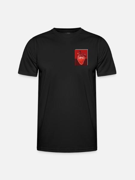 Heart Strawberry Fusion - Men's Functional T-Shirt - black