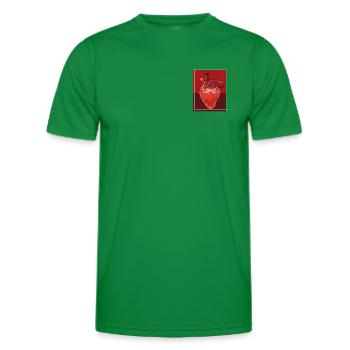 Heart Strawberry Fusion - T-shirt sport Homme - vert - Devant - AI Model Male 178 dark (178cm)