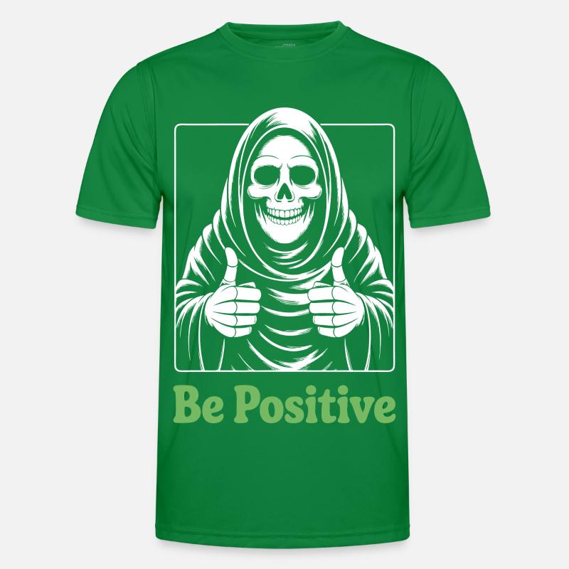 Be Positive Grim Reaper Männer Funktions-T-Shirt