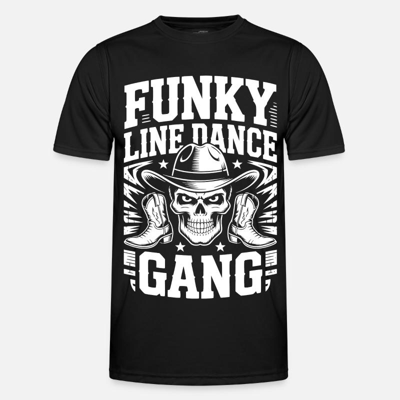 Funky Line Dance Gang - Men's Functional T-Shirt - black