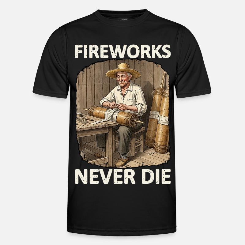 Fireworks Never Die Pyro - Men's Functional T-Shirt - black