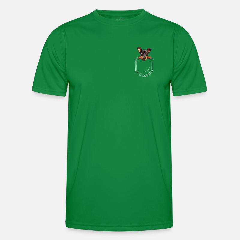 Hund Dobermann Männer Funktions-T-Shirt