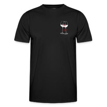 Weingläser- brilliante Ideen - Männer Funktions-T-Shirt - Schwarz - Vorne - AI Model Male 178 dark (178cm)