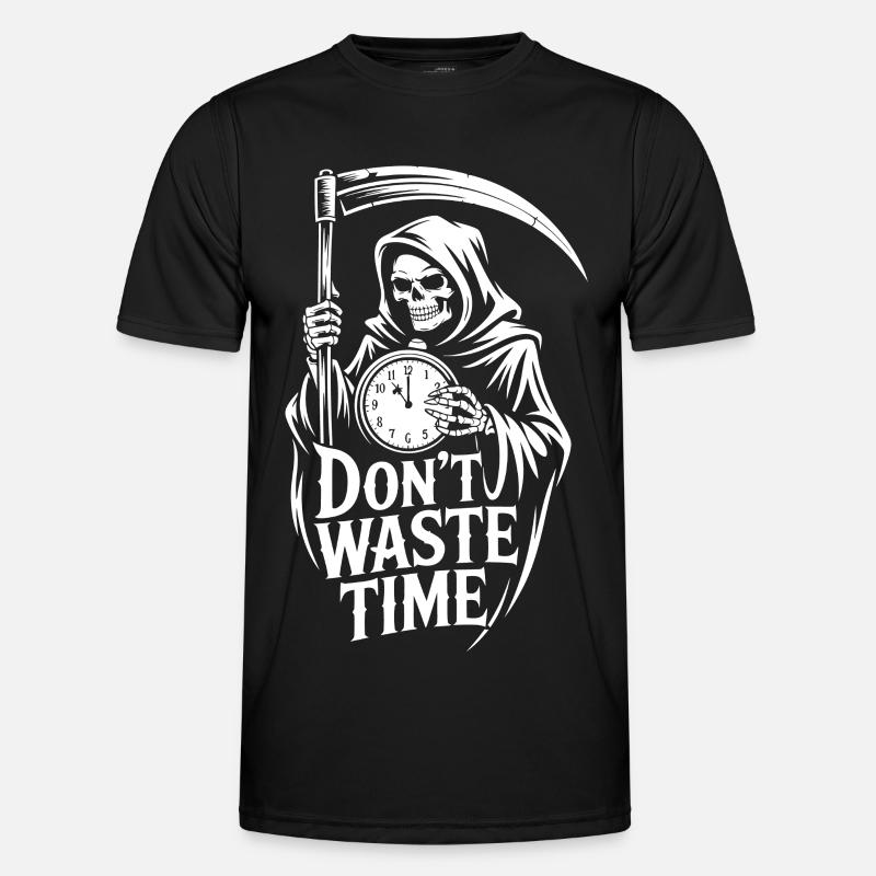Sensenmann Zeit Nicht Verschwenden - Männer Funktions-T-Shirt - Schwarz