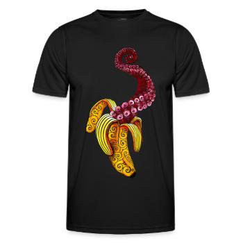 Wirbelnde Mutant-Banane - Männer Funktions-T-Shirt - Schwarz - Vorne - AI Model Male 178 dark (178cm)