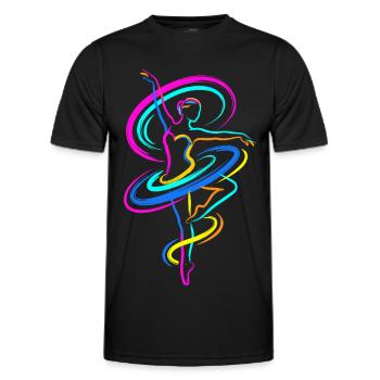 ballerine - T-shirt sport Homme - noir - Devant - AI Model Male 178 dark (178cm)