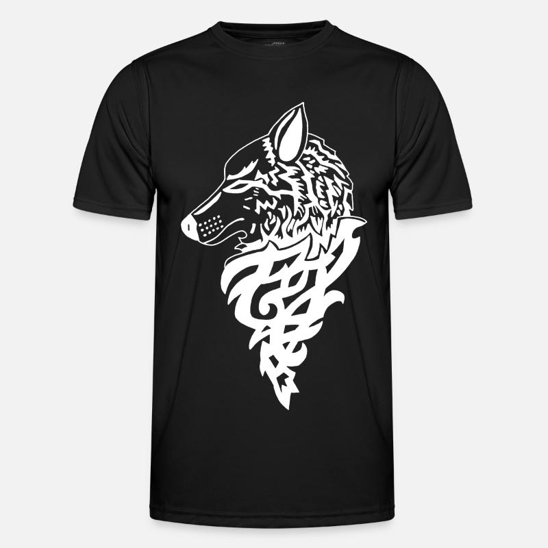 White Wolf, Forest Genius - Men's Functional T-Shirt - black