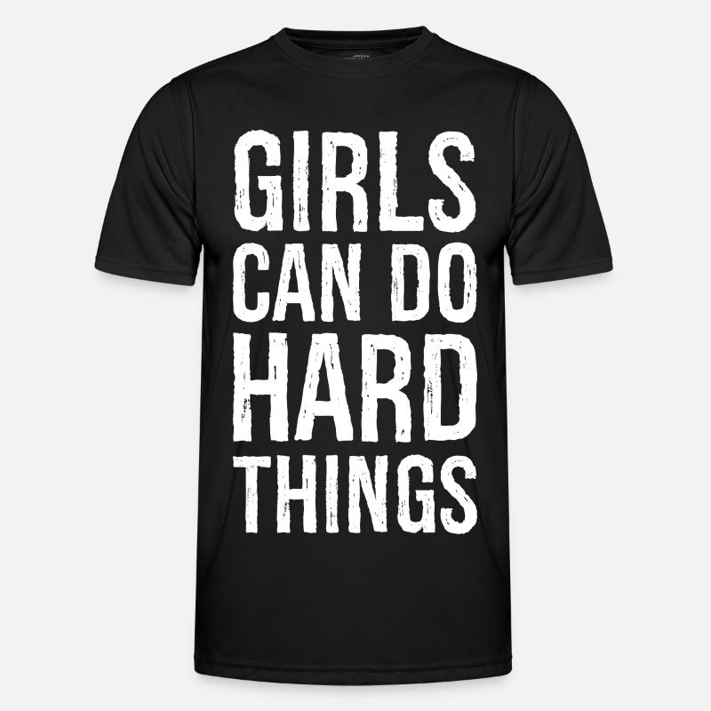Mädchen können harte Dinge tun - Männer Funktions-T-Shirt - Schwarz