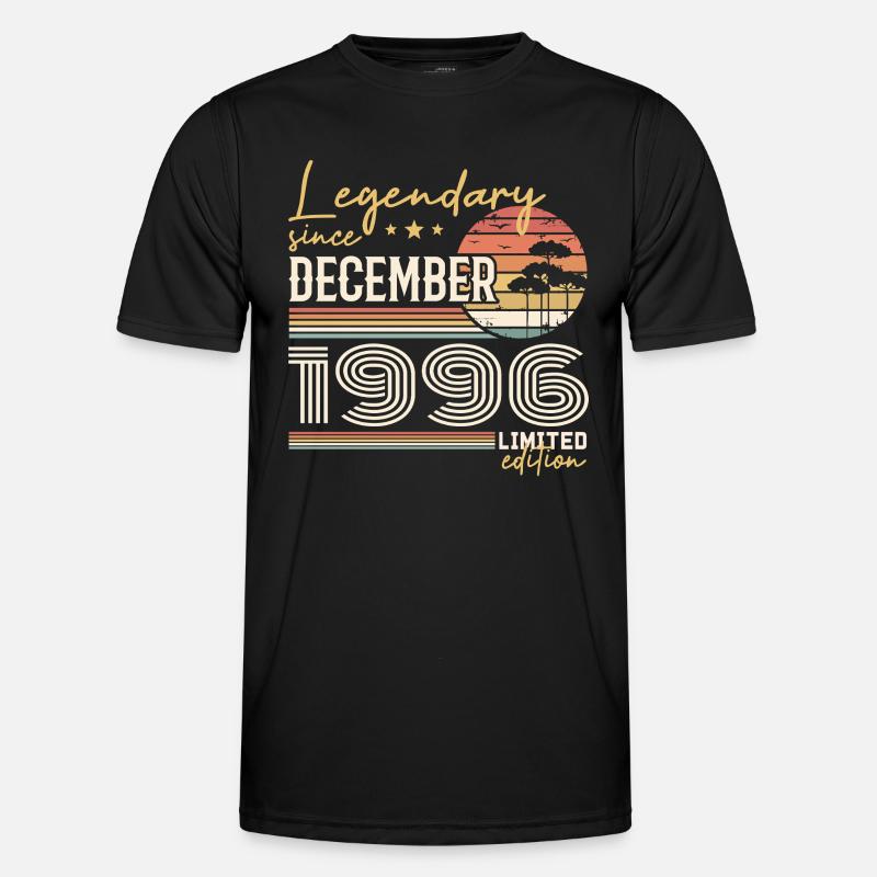 December 1996 29th Anniversary Gift - Men's Functional T-Shirt - black