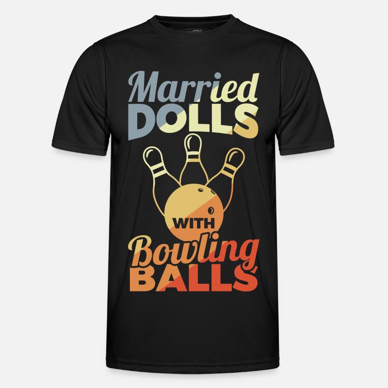 Bowling Mädchen Männer Funktions-T-Shirt