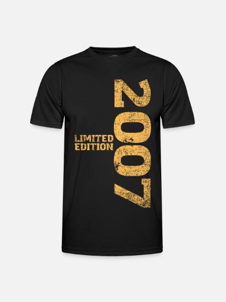 Limited Edition 2007 18th Birthday Gift - Men's Functional T-Shirt - black