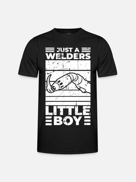 Funny welder boy - Men's Functional T-Shirt - black