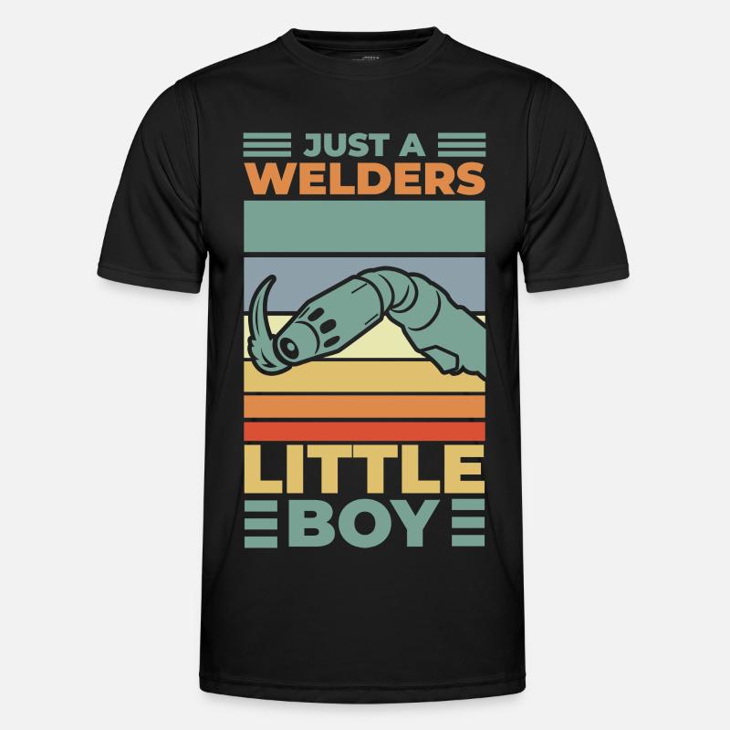 Nur ein kleiner Schweißer Junge - Männer Funktions-T-Shirt - Schwarz