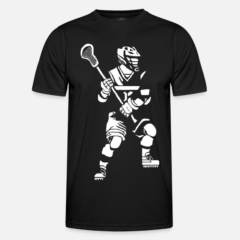 Lacrosse Player Pixel Art - Men's Functional T-Shirt - black