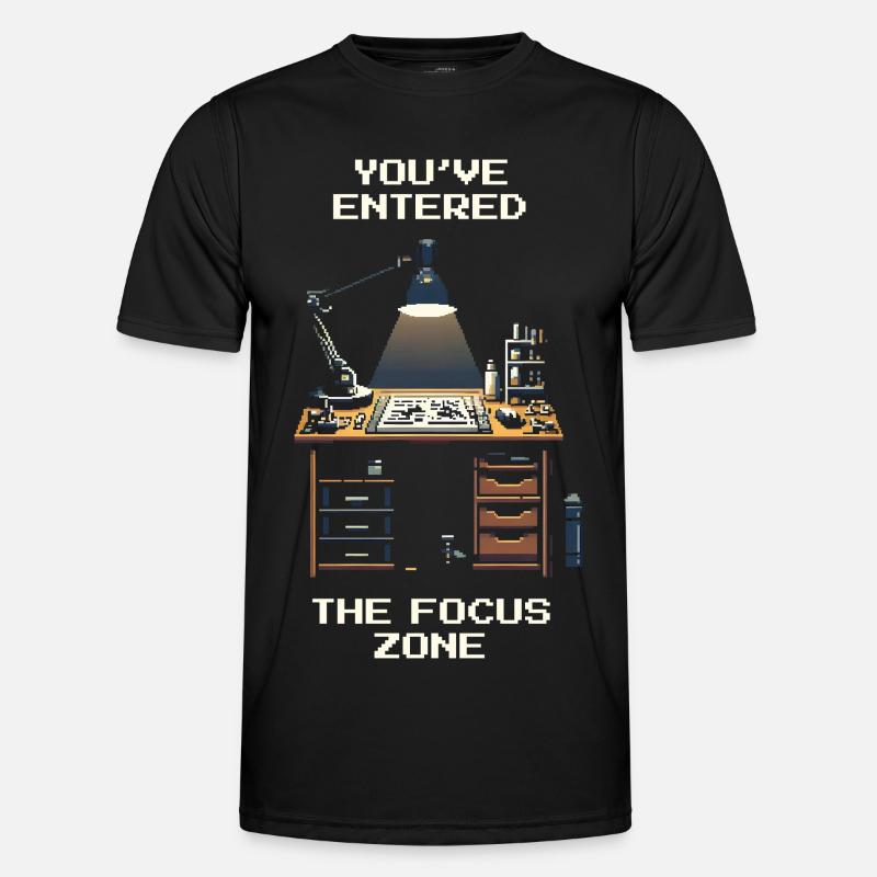 In the Focus Zone | Model Making & Miniatures - Men's Functional T-Shirt - black
