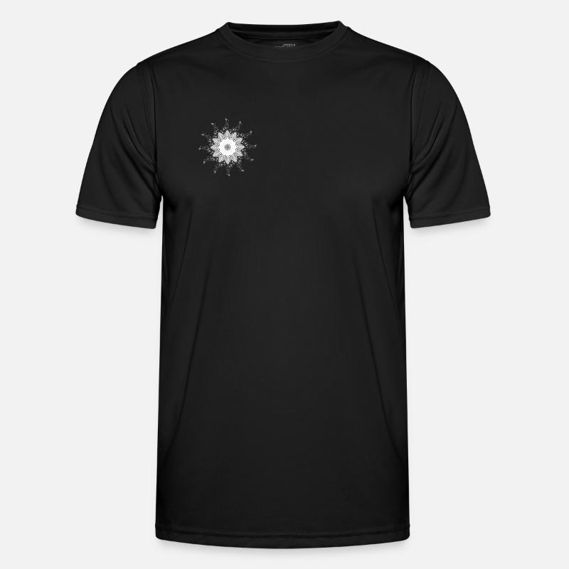 Musical Mandala Snowflake Pattern - Men's Functional T-Shirt - black