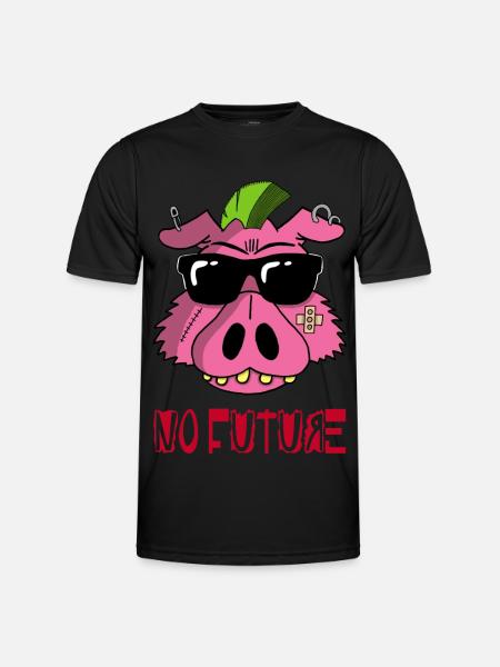 Cochon punk - T-shirt sport Homme - noir