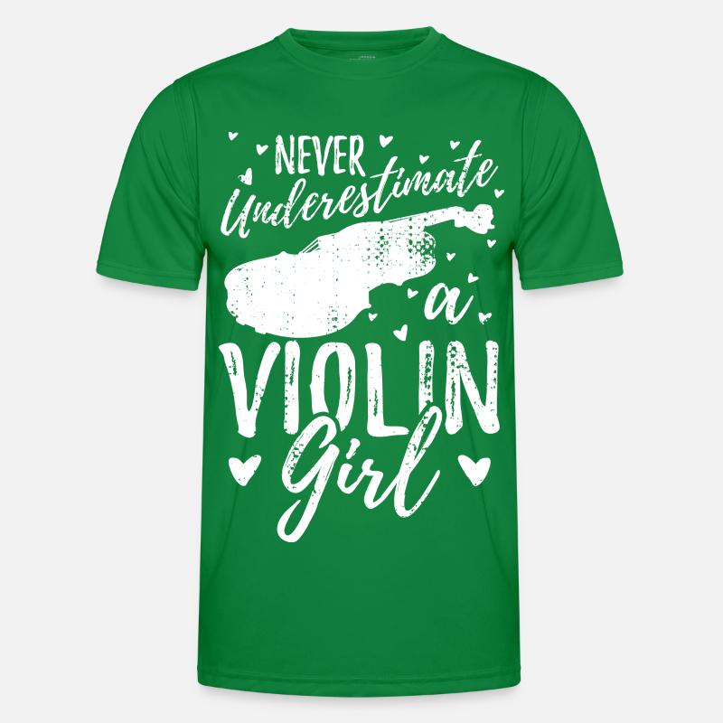 Geigenmädchen Männer Funktions-T-Shirt