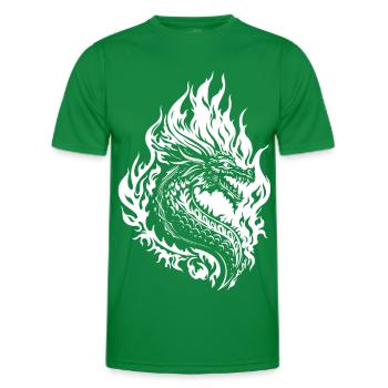 Drache Fantasy Feuerdrache - Männer Funktions-T-Shirt - Kelly Green - Vorne - AI Model Male 178 dark (178cm)