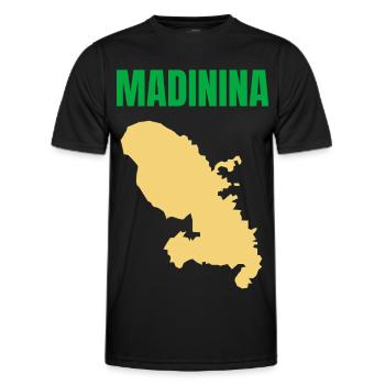 T-shirt Madinina carte Martinique - T-shirt sport Homme - noir - Devant - AI Model Male 178 dark (178cm)