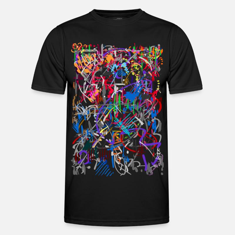 abstrakt Männer Funktions-T-Shirt