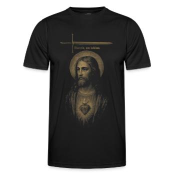 Le discernement, pas le jugement. - T-shirt sport Homme - noir - Devant - AI Model Male 178 dark (178cm)