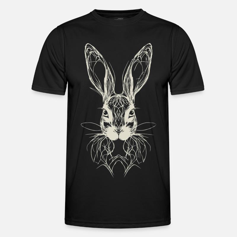 Easter Bunny Bunny Geometry - Men's Functional T-Shirt - black