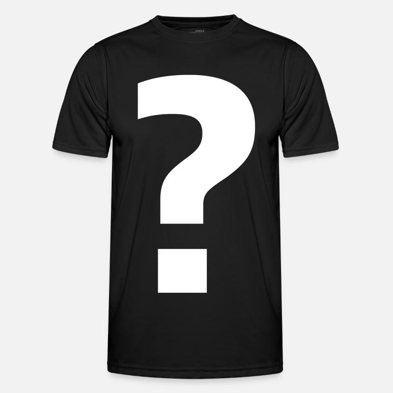 Fragezeichen | stilvolle Neugier - Männer Funktions-T-Shirt - Schwarz