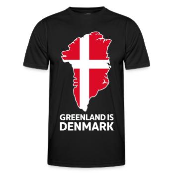 Carte du drapeau Groenland-Danemark - T-shirt sport Homme - noir - Devant - AI Model Male 178 dark (178cm)