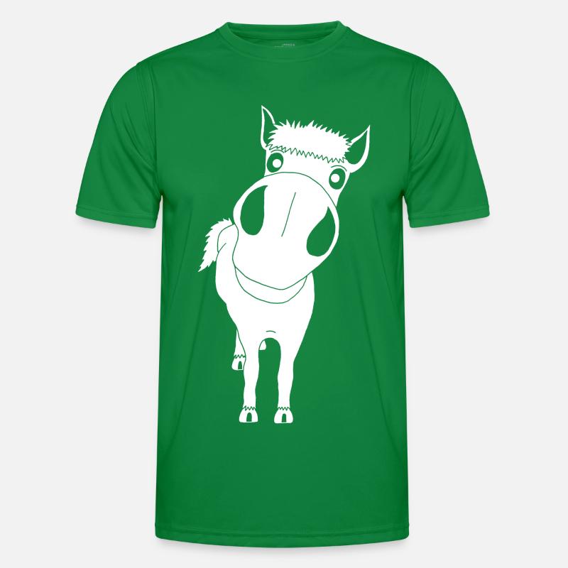 Gros plan sur un cheval blanc T-shirt sport Homme