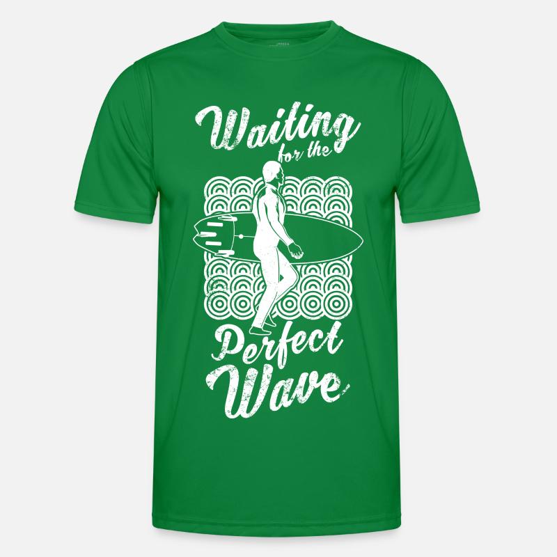 Waiting For A Perfect Wave Men's Functional T-Shirt