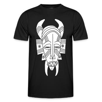 Démon blanc africain - T-shirt sport Homme - noir - Devant - AI Model Male 178 dark (178cm)