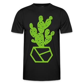 Kaktus - Männer Funktions-T-Shirt - Schwarz - Vorne - AI Model Male 178 dark (178cm)