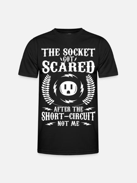 Funny electrician saying - Men's Functional T-Shirt - black