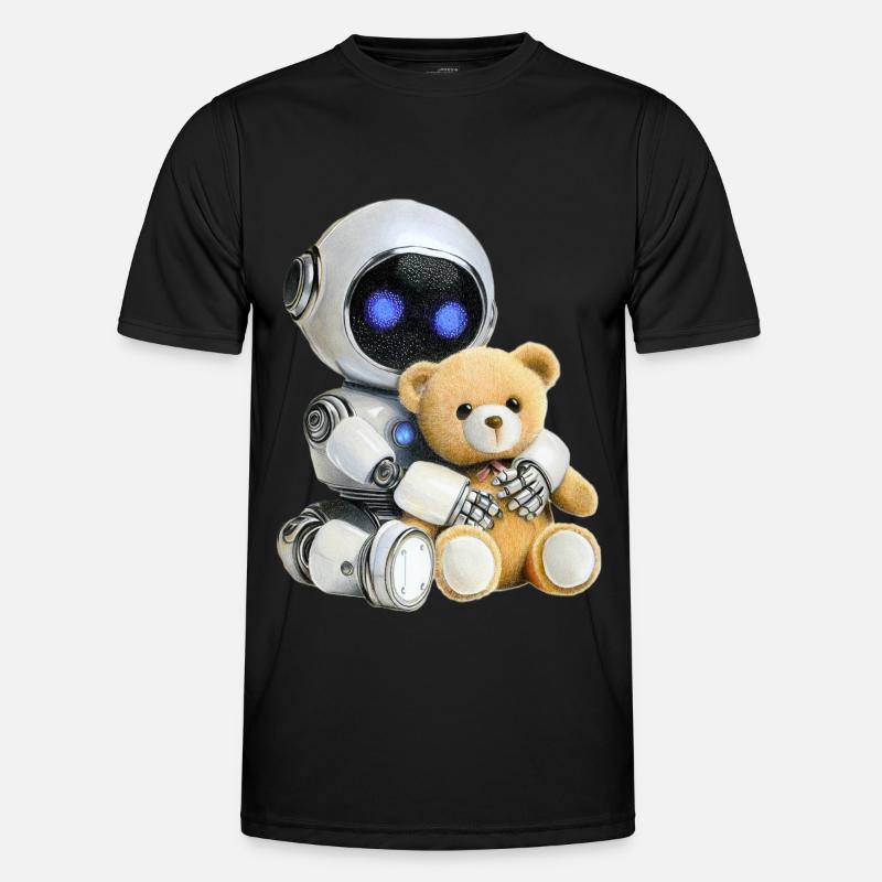 Robot Teddy - Men's Functional T-Shirt - black