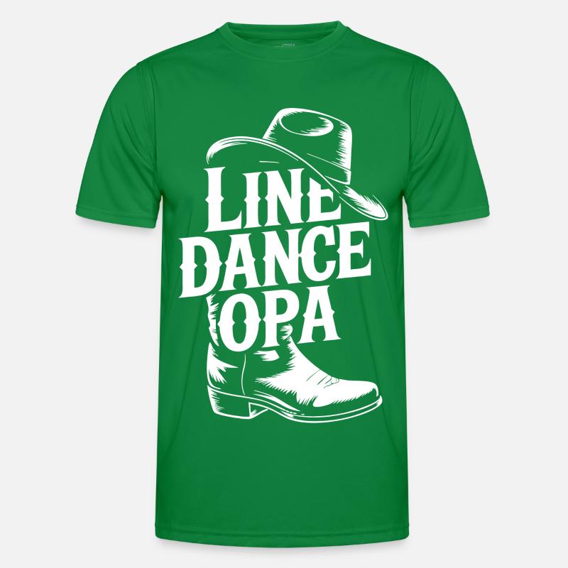 Line Dance Opa Männer Funktions-T-Shirt