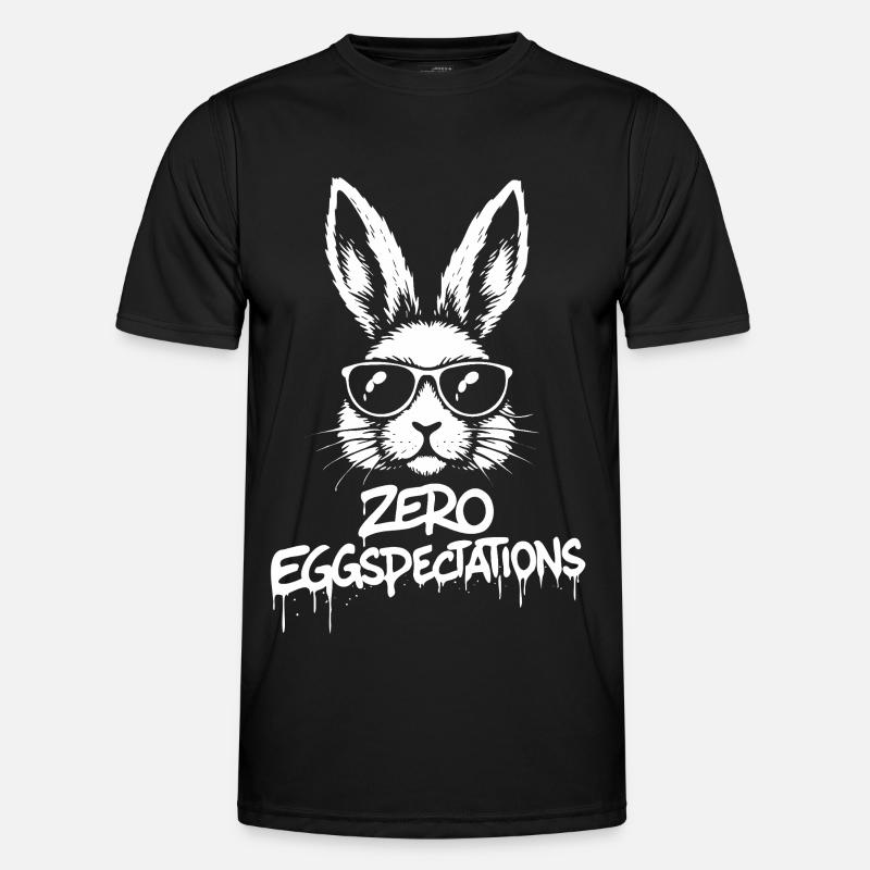 Zero Eggspectations - Männer Funktions-T-Shirt - Schwarz