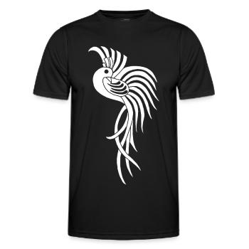 White Bird of Paradise - Men's Functional T-Shirt - black - Front - AI Model Male 178 dark (178cm)