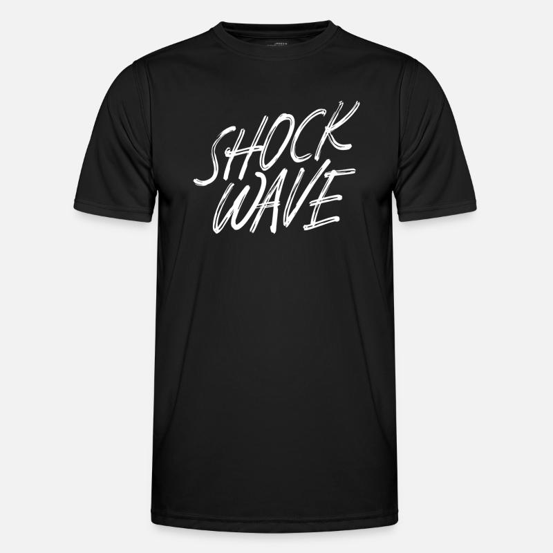 Shockwave Brush Storm Design - Men's Functional T-Shirt - black