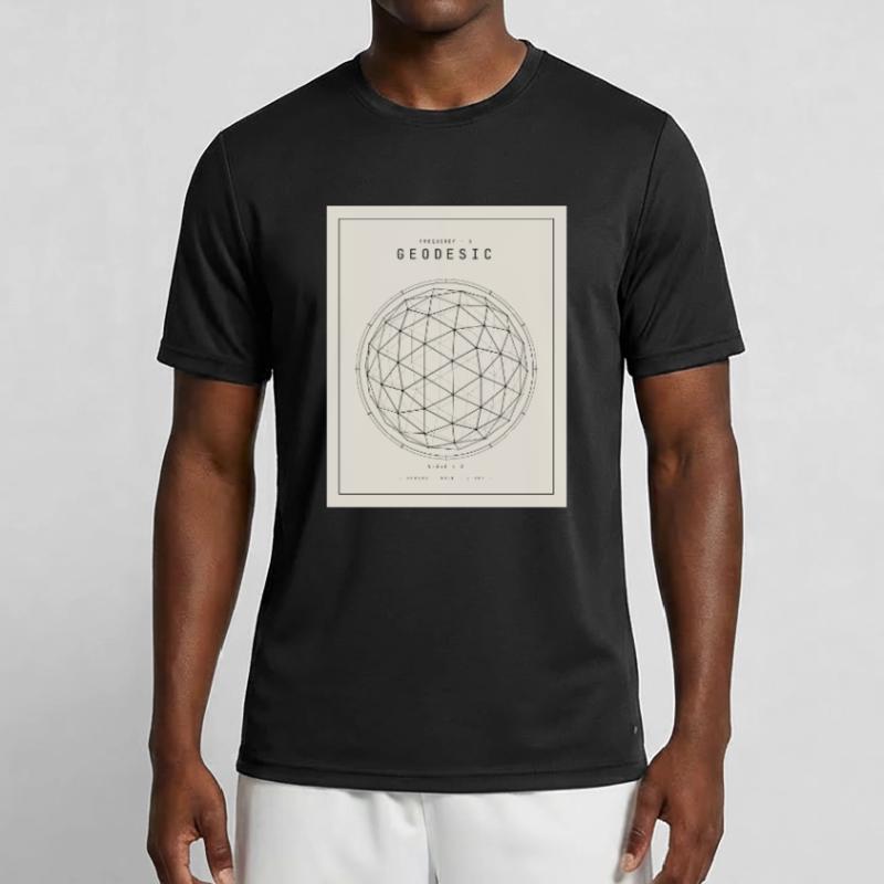 Geodesian Sphere Geometry Pattern Men's Functional T-Shirt