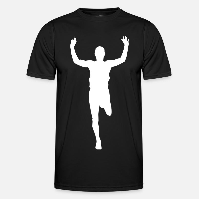 Marathon marathon runner - design - Men's Functional T-Shirt - black
