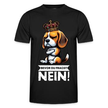 Avant que vous ne demandiez : Beagle Beagle Propriétaire de Beagle Holder - T-shirt sport Homme - noir - Devant - AI Model Male 178 dark (178cm)