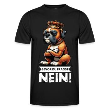 Avant que vous ne demandiez, sans boxer Boxer Boxer Boxer Boxer Dog - T-shirt sport Homme - noir - Devant - AI Model Male 178 dark (178cm)