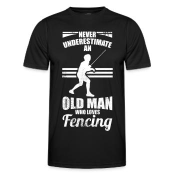 Fencing Grandfather - Men's Functional T-Shirt - black - Front - AI Model Male 178 dark (178cm)