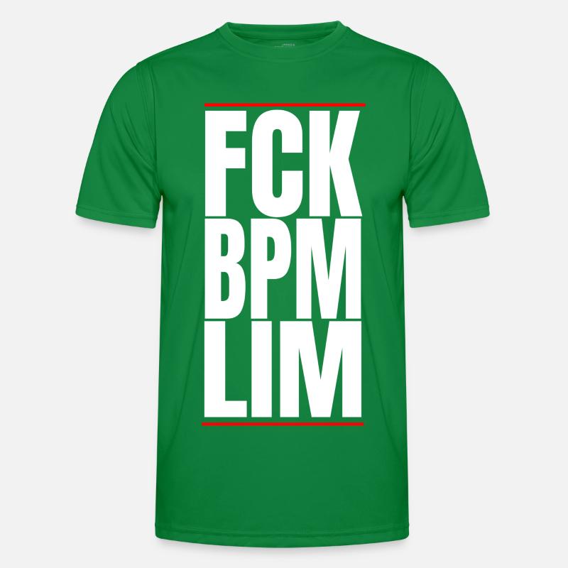 FCK BPM LIM HARD TECHNO NEVER DIES Männer Funktions-T-Shirt