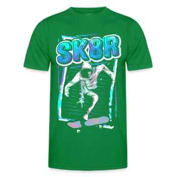 Skate | Skater | Skateboardfahrer | Skateboard SK8 - Männer Funktions-T-Shirt - Kelly Green - Vorne - AI Model Male 178 dark (178cm)